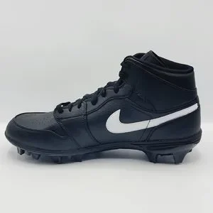 Air Jordan 1 Mid TD Football Cleats Black White Size 13 FJ6805-001 Box Damage Air Jordan 1 Mid TD Football Cleats Black White Size 13  main image 3